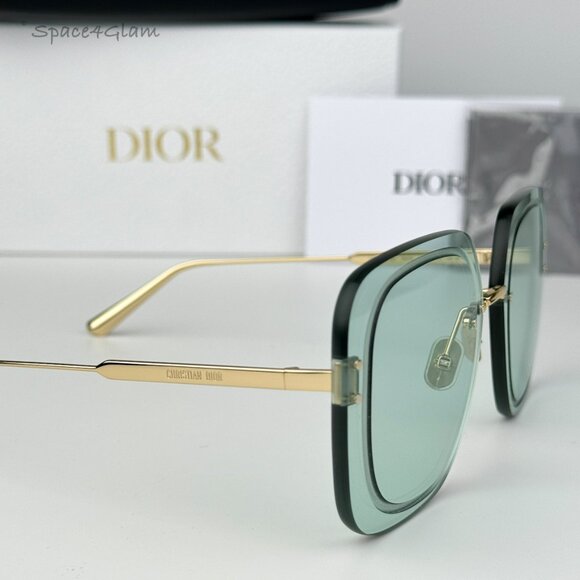 Dior Women Sunglasses Gold Green Women Square ULTRADIOR SU B0O0 BRAND NEW - Picture 4 of 11
